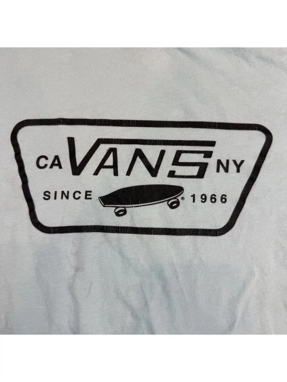 Vans white t-shirt with black logo, kids xl